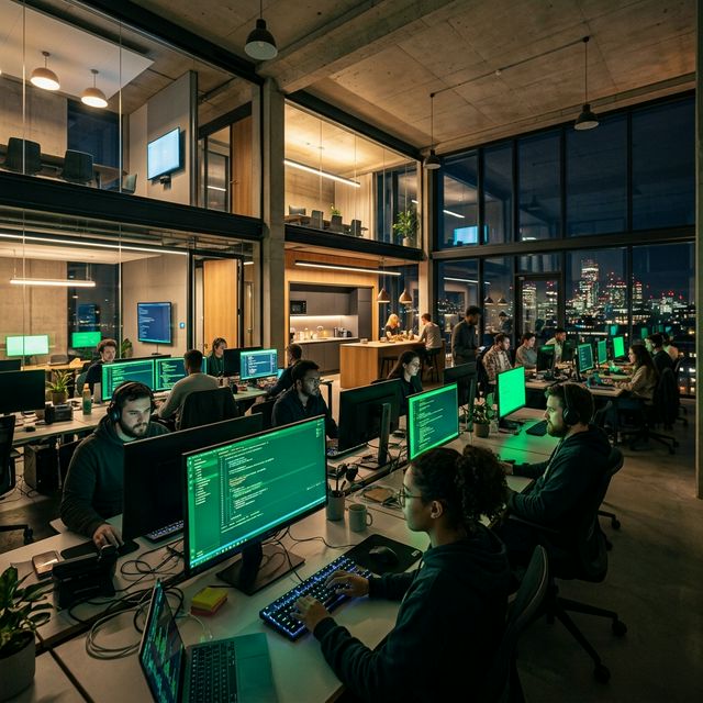 Sleek neon green agency server infrastructure highlighting Agency Hosting speed and reliability.