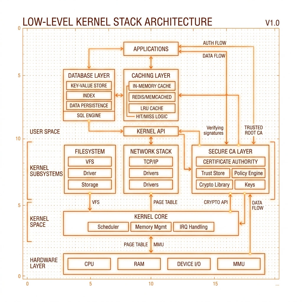Kernel Architecture Stack Diagram